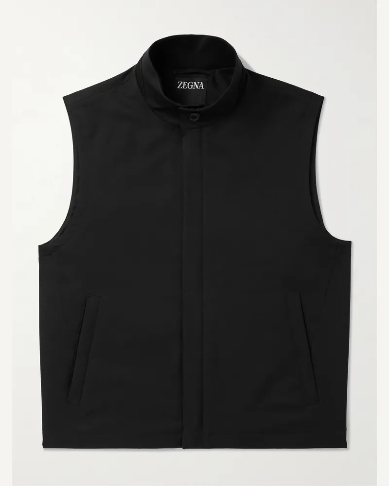 Ermenegildo Zegna Slim-Fit Shell Gilet Black