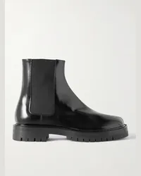 Maison Margiela Tabi Chelsea Boots aus Lackleder Schwarz