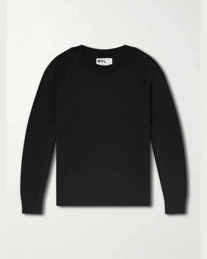 Margaret Howell MHL. Sweatshirt aus Merinowolle Schwarz