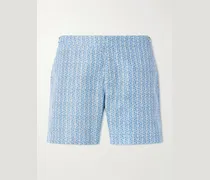 Bulldog Fate Straight-Leg Mid-Length Printed Swim Shorts