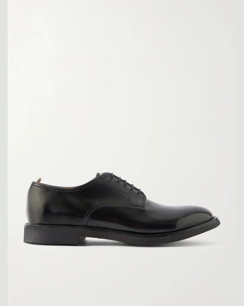 Officine Creative Italia Hopkins 115 Leather Derby Shoes Black