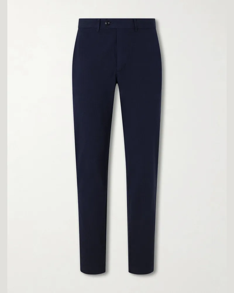 Hartford Taylor Cotton  Suit Trousers Blue