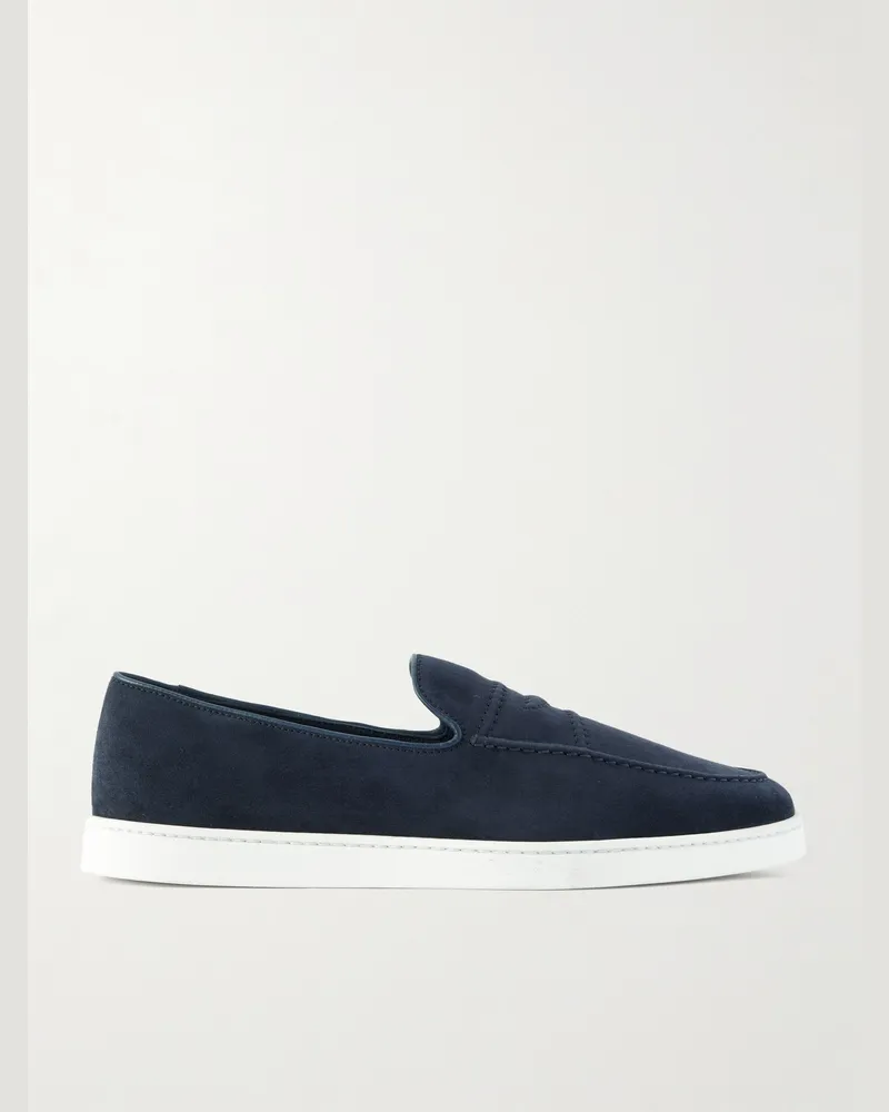 Church's Peebles Loafers aus Veloursleder Blau
