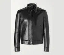 Slim-Fit Leather Jacket