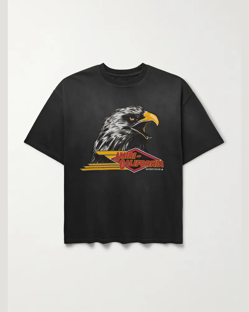 Amiri T-Shirt aus Baumwoll-Jersey mit Logoprint Schwarz