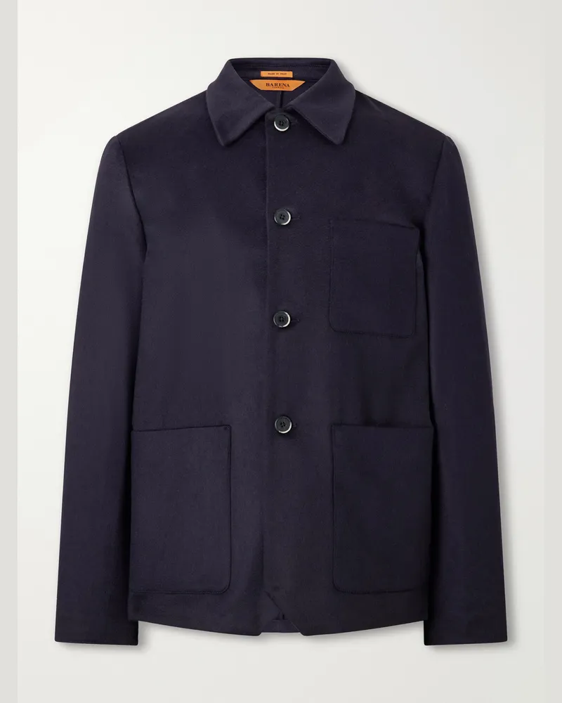 BARENA Cashmere Overshirt Blue