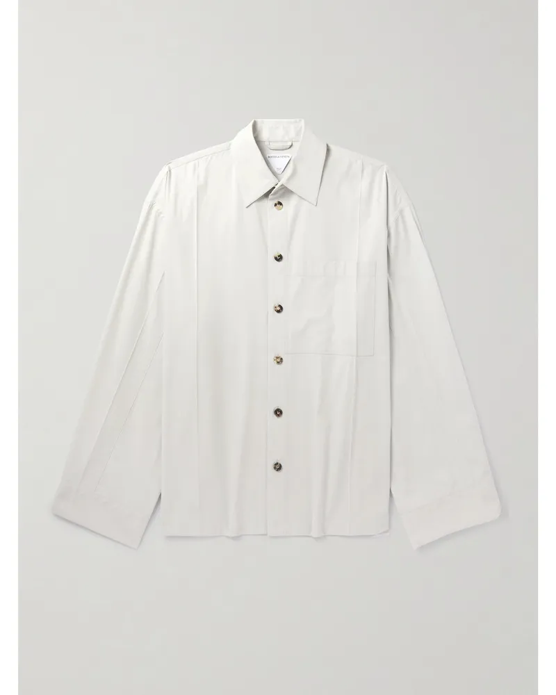 Bottega Veneta Oversized-Hemdjacke aus Baumwolle Neutral