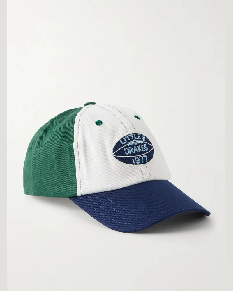 Drake's Logo-Embroidered Cotton-Twill Baseball Cap Multi