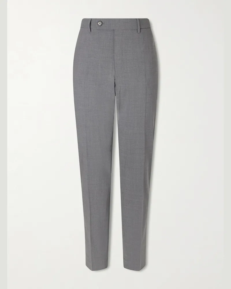 Slowear Schmal zulaufende Anzughose aus einer Schurwollmischung Grau