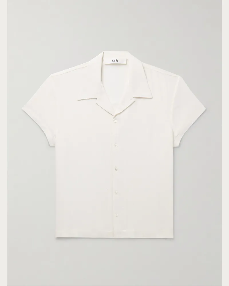Séfr Mael Hemd aus Crêpe mit Reverskragen Neutral