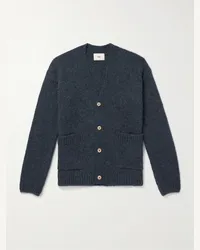 Folk Cardigan aus Strick Blau