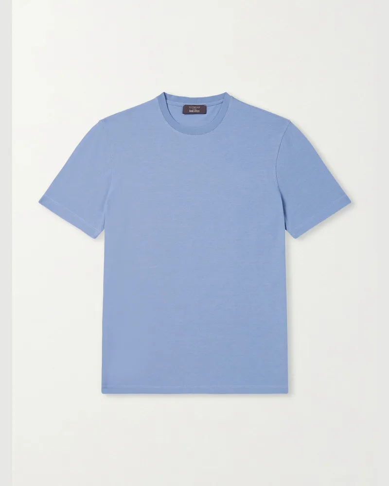 Slowear Cotton Jersey T-Shirt Blue