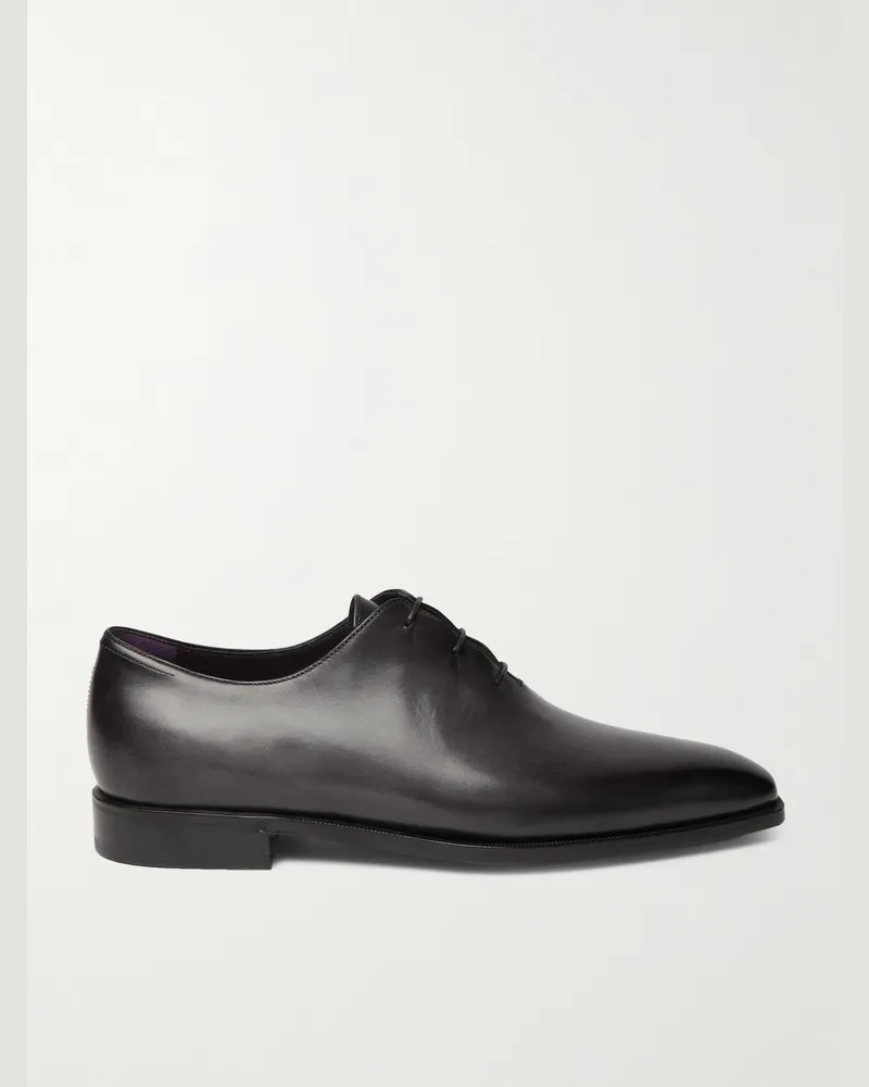 Berluti Leather Oxford Shoes Black