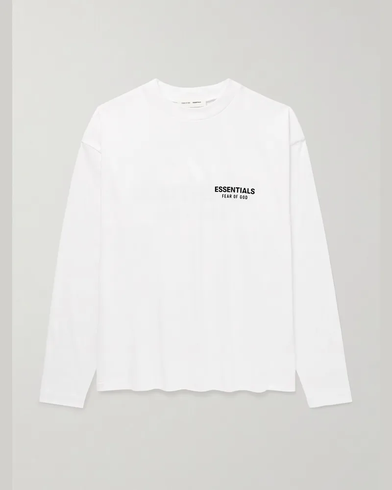 Fear of God Oberteil aus Baumwoll-Jersey mit Logoapplikation Weiß