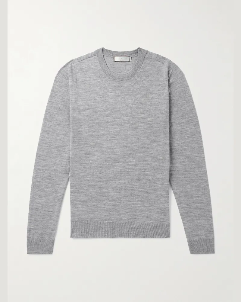 Canali Pullover aus Wolle Grau
