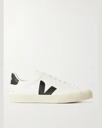 VEJA Campo Sneakers aus Leder mit Gummibesätzen Weiß