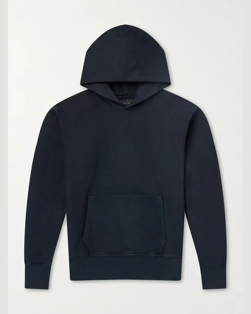 LES TIEN Cotton-Jersey Hoodie Black