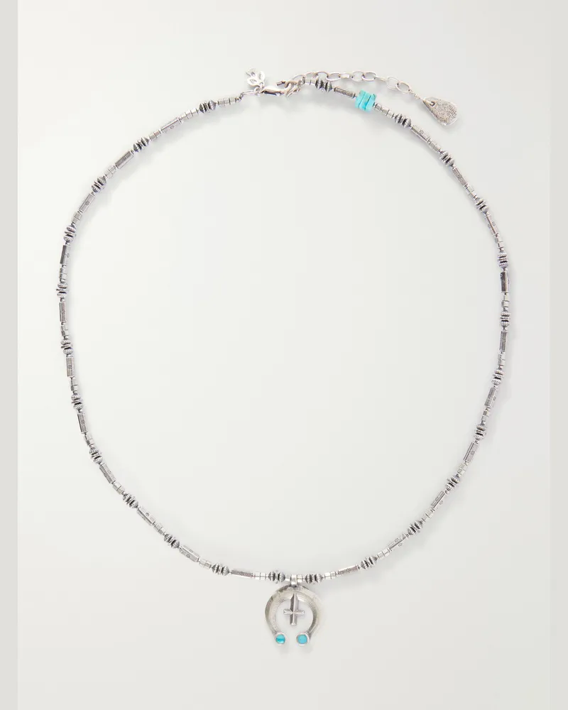 Peyote Bird High Desert Sterling Silver Multi-Stone Necklace Silver