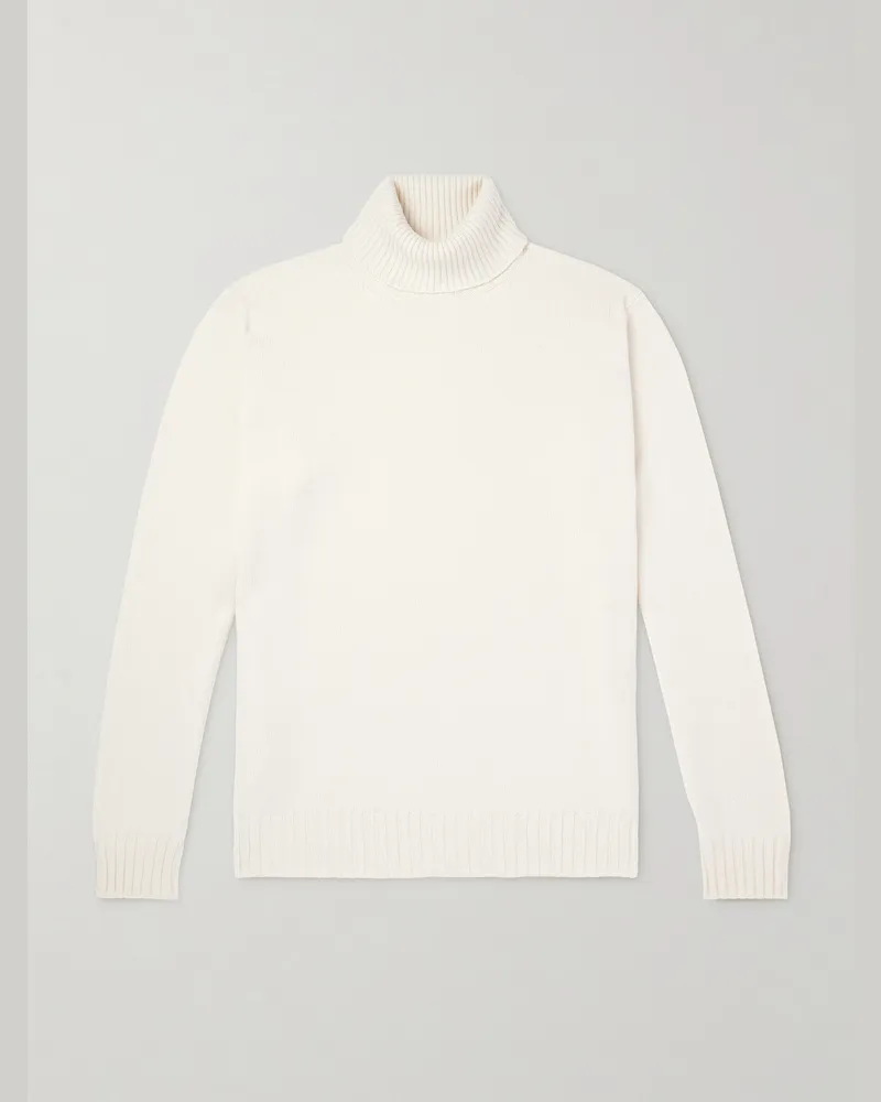 Thom Sweeney Cashmere Rollneck Sweater Neutrals