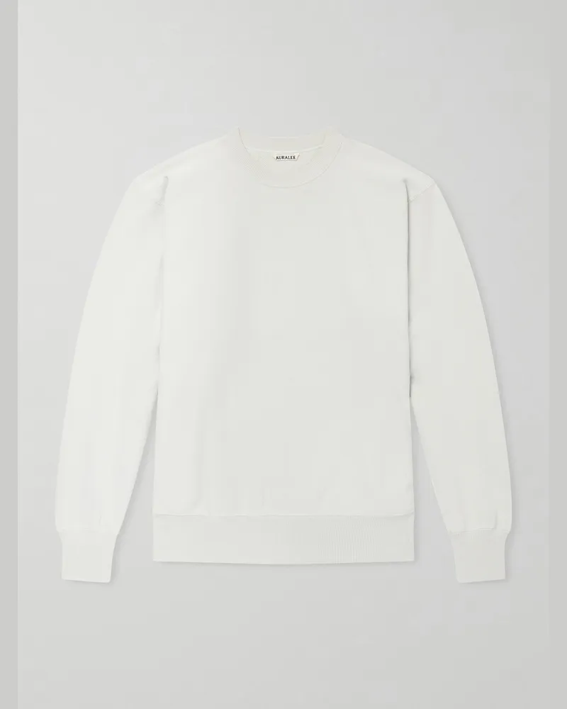 AURALEE Sweatshirt aus Baumwoll-Jersey Weiß