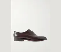 Chelsea Oxford-Schuhe aus brüniertem Leder mit Querkappe