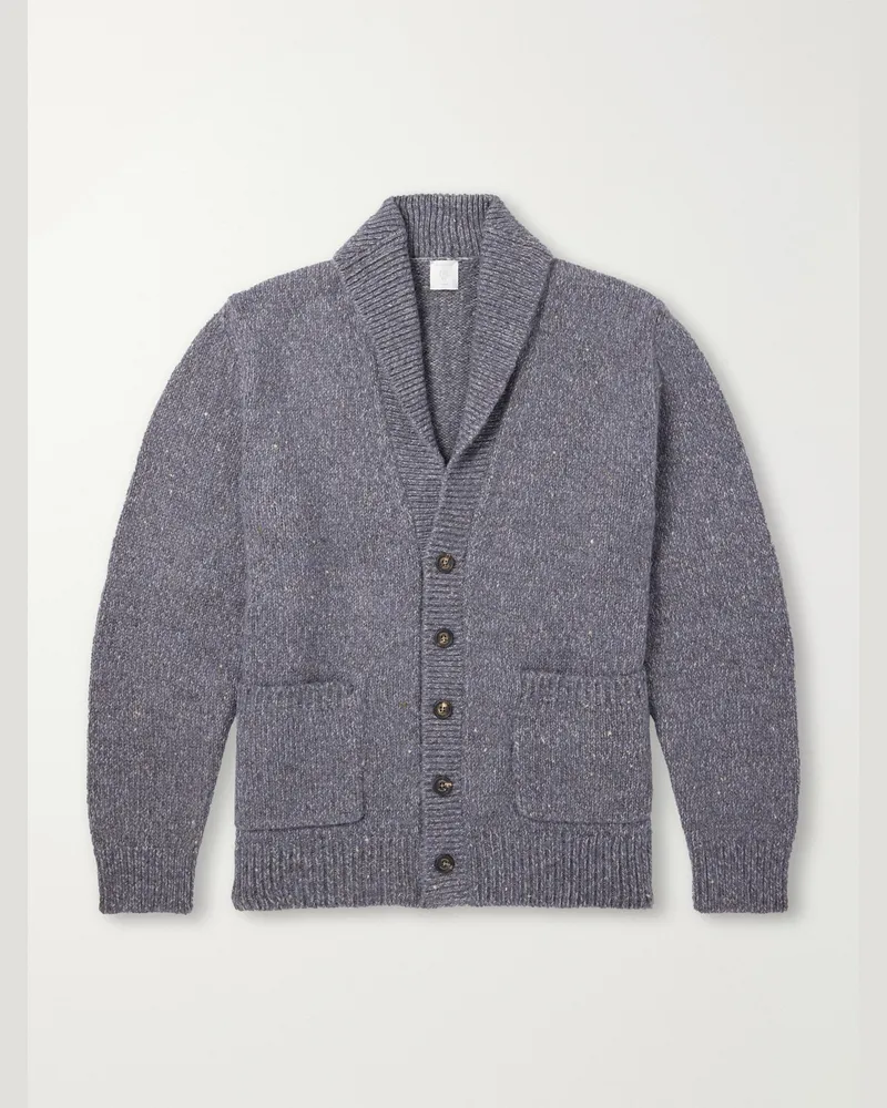 Eleventy Wool-Blend Cardigan Gray