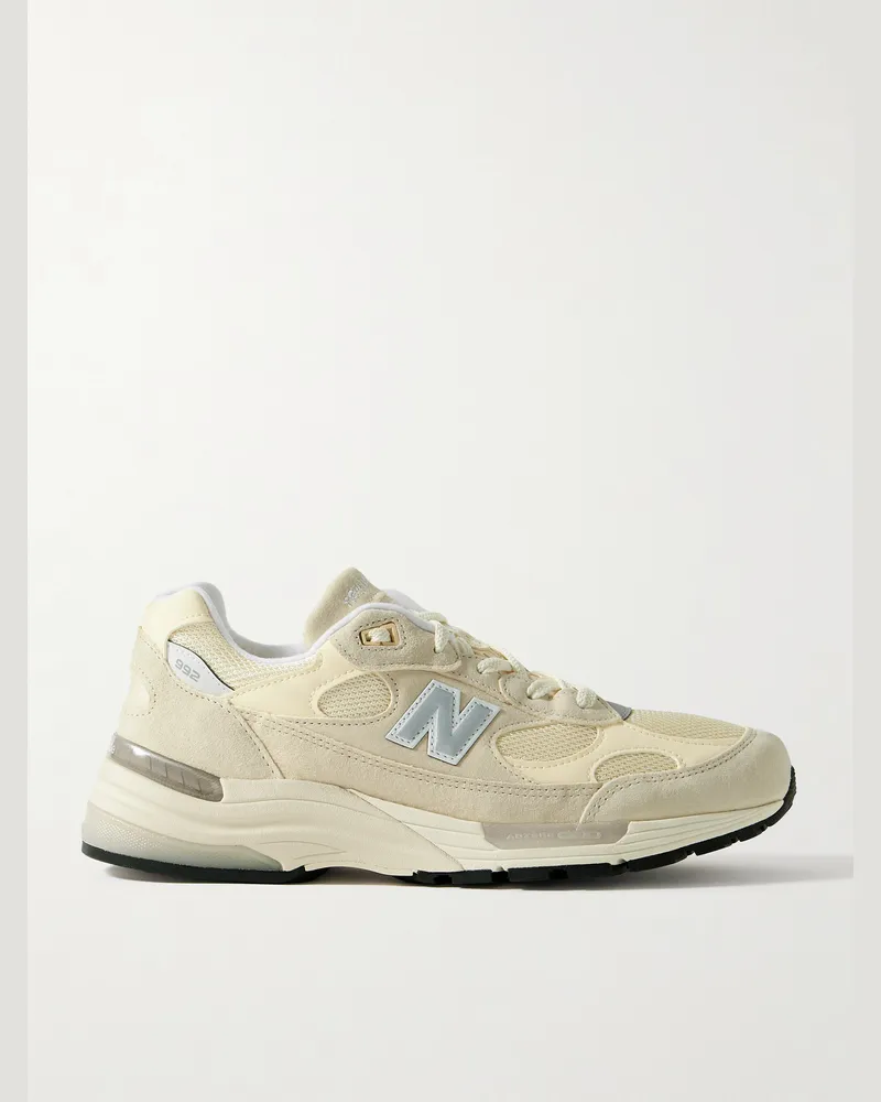 New Balance 992 Sneakers aus Veloursleder, Leder und Mesh Neutral