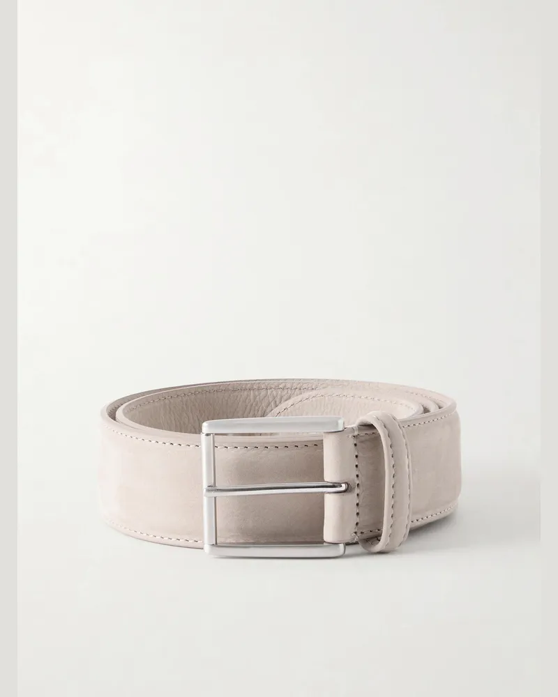 Anderson's 3cm Suede Leather Belt Brown