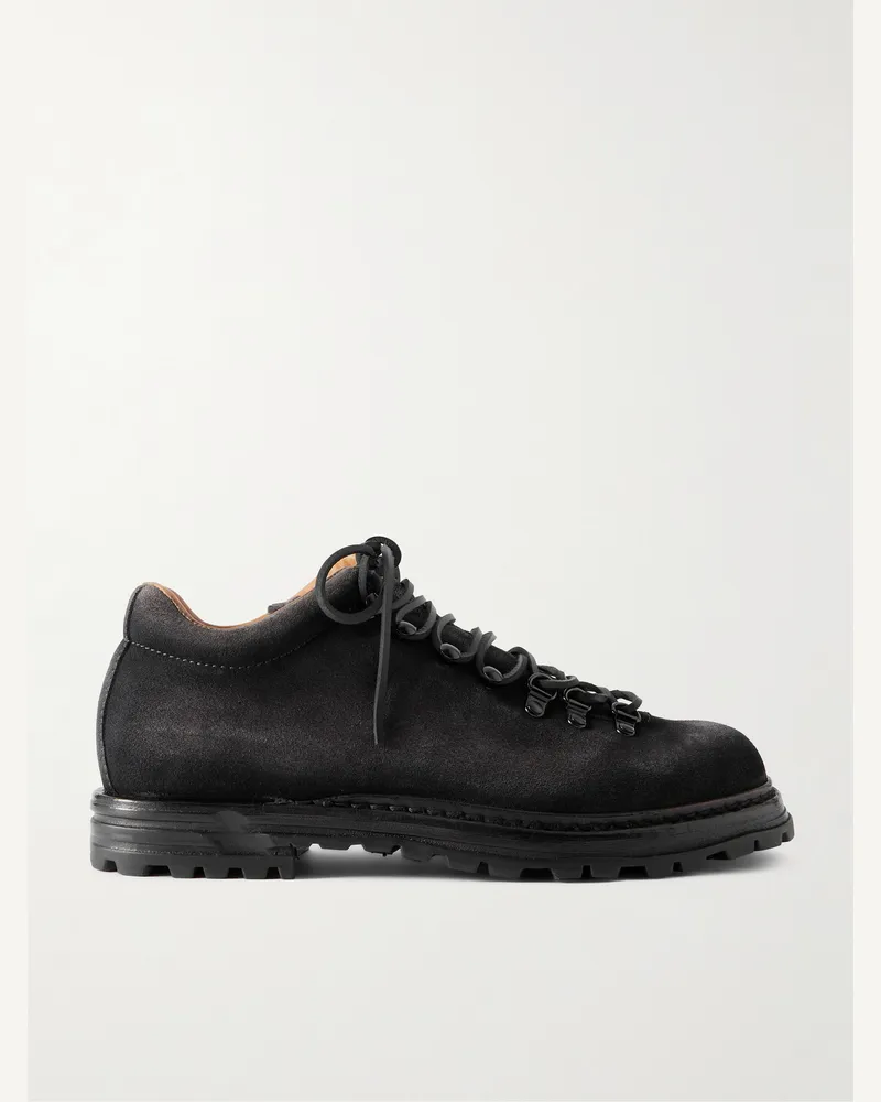 Officine Creative Italia Schnürstiefel aus Veloursleder Grau
