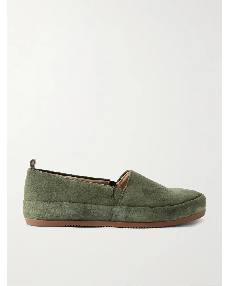 MULO Loafers aus Veloursleder Grün