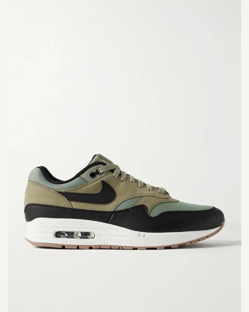 Nike Air Max 1 SC Sneakers aus Veloursleder, Mesh und Leder Grün