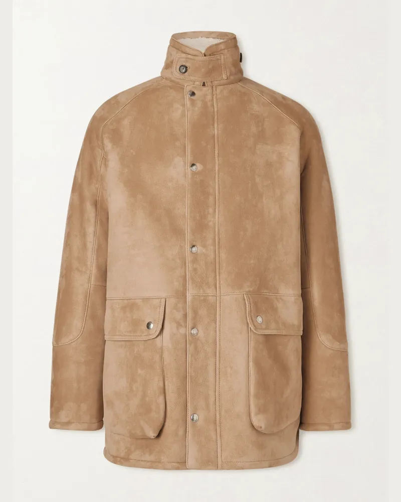 Loro Piana Jacke aus Shearling Braun