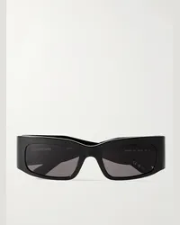 Balenciaga Sonnenbrille mit rechteckigem Rahmen aus Azetat Schwarz