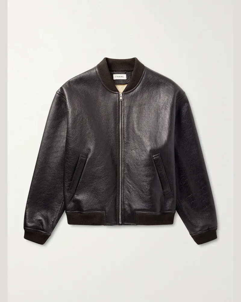 Frame Denim Jacke aus Shearling Braun