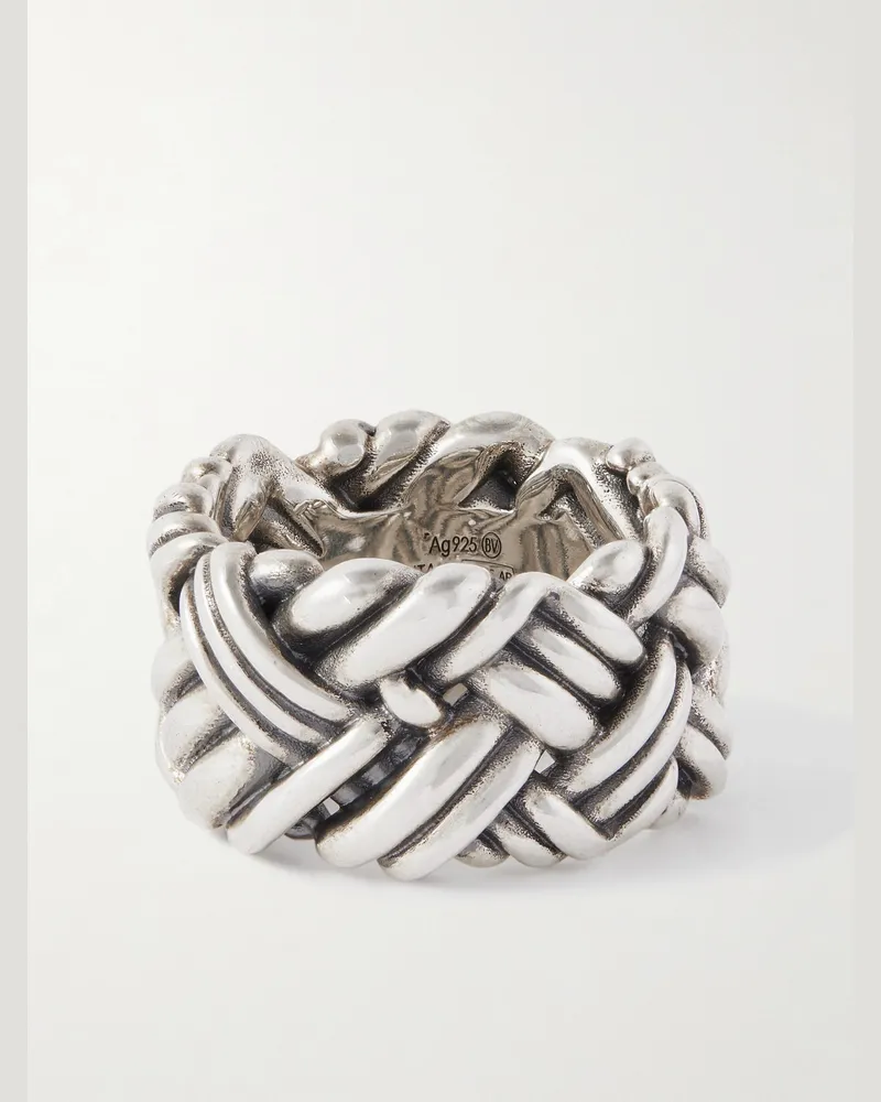 Bottega Veneta Sterling Silver Ring Silver