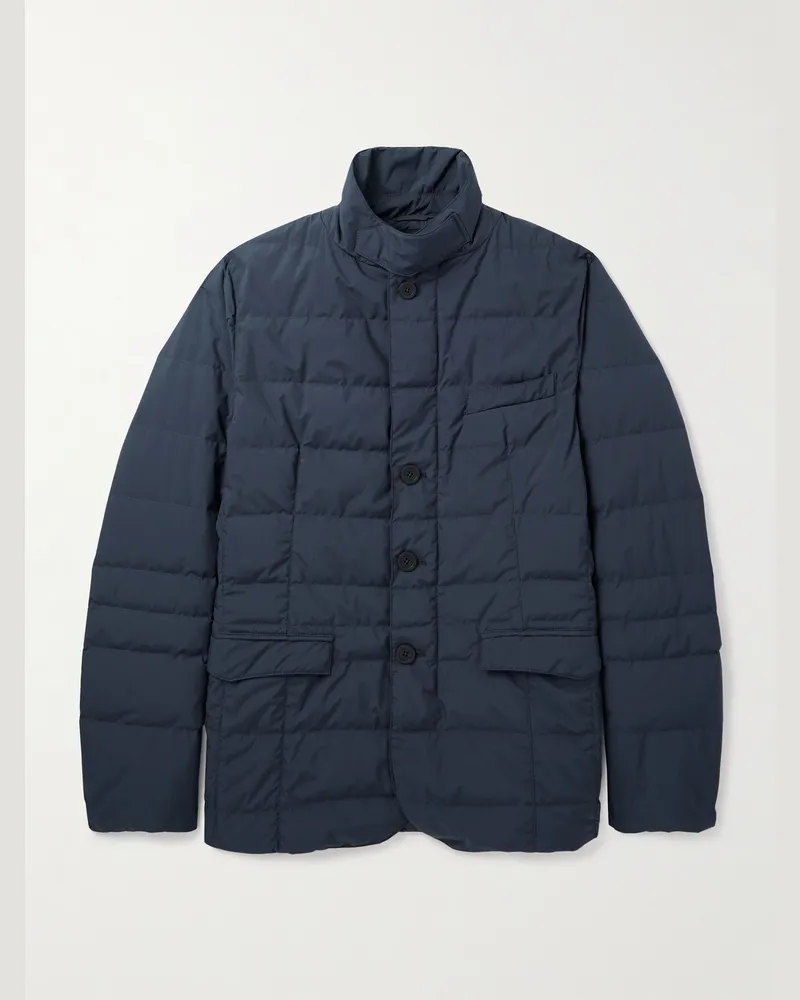 Herno Quilted Shell Down Jacket Blue