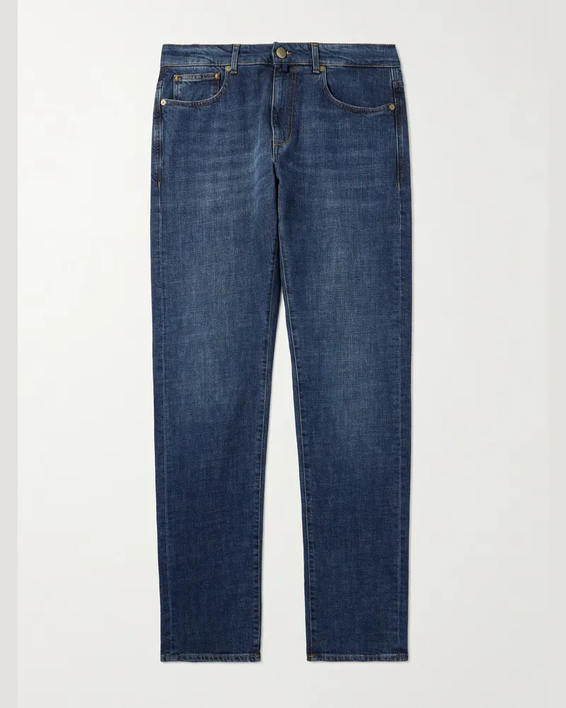 Incotex Schmal geschnittene Jeans Blau