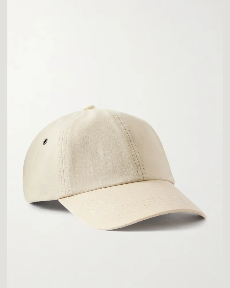 Paul Smith Linen Baseball Cap Neutrals