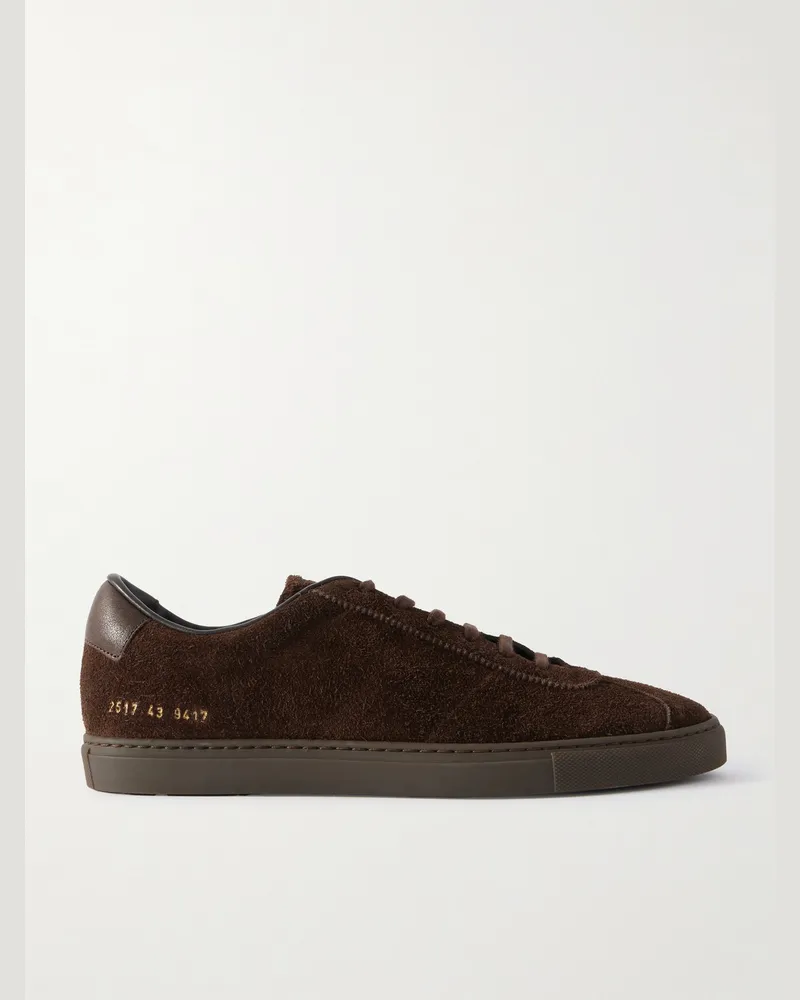 Common Projects Field Trainer Sneakers aus gebürstetem Veloursleder Braun