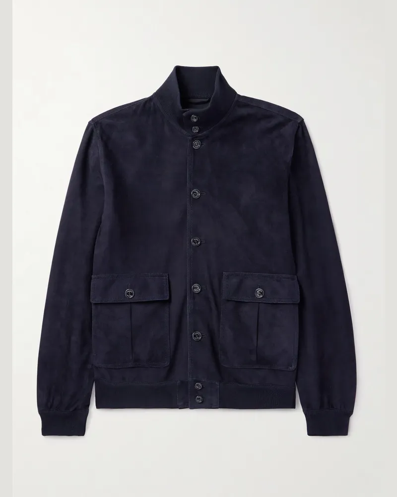 Valstar ino Jacke aus Veloursleder Blau