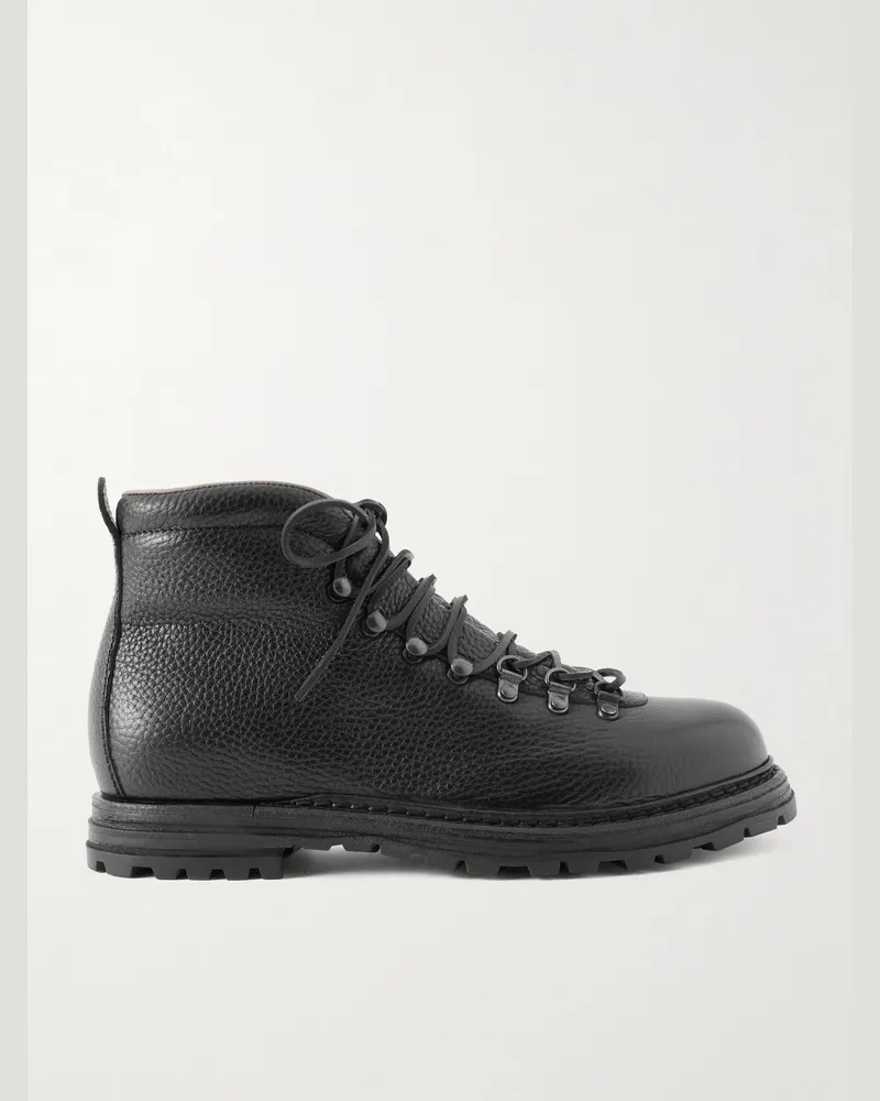 Officine Creative Italia Artik 001 Ankle Boots aus vollnarbigem Leder Schwarz
