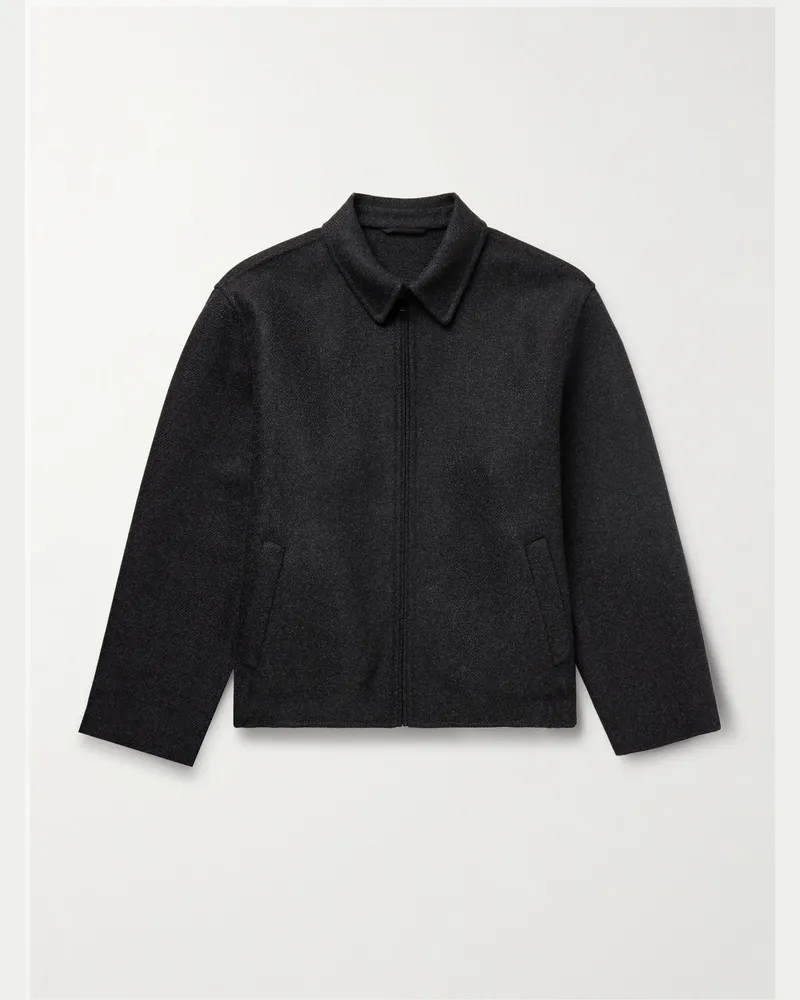 The Row Dantes Jacke aus gebürstetem Twill aus einer Schurwoll-Kaschmirmischung Grau