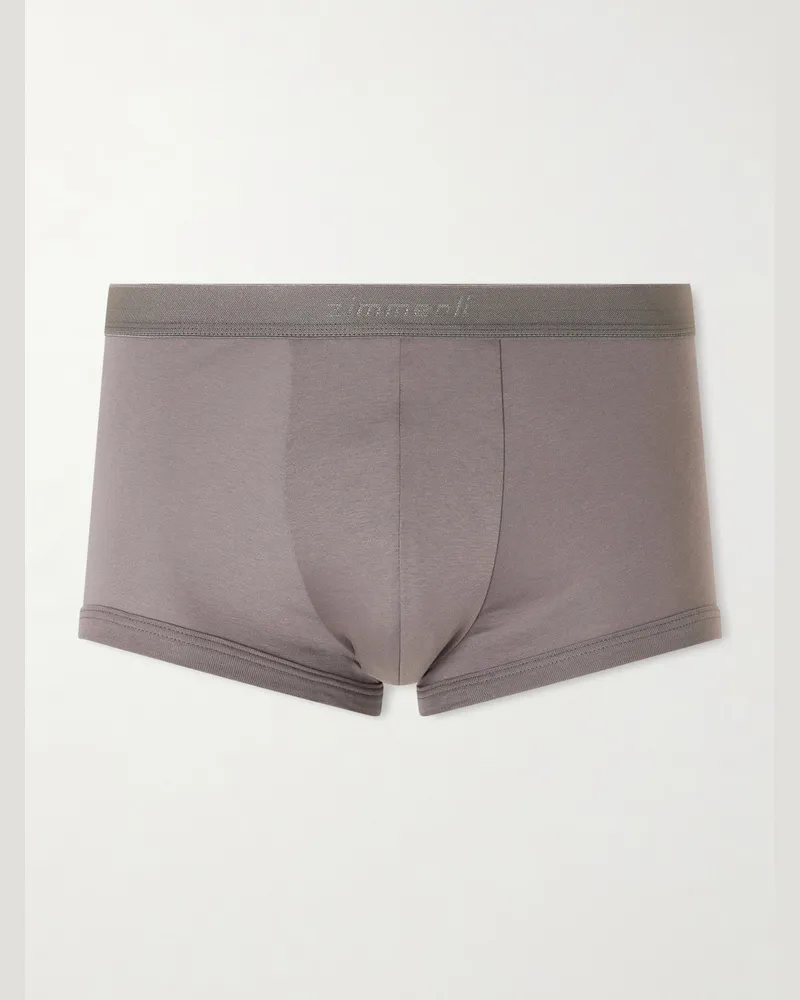 Zimmerli Sea Island Cotton Boxer Briefs Brown