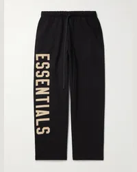 Fear of God Gerade geschnittene Jogginghose aus Jersey aus einer Baumwollmischung mit Logoprint Schwarz