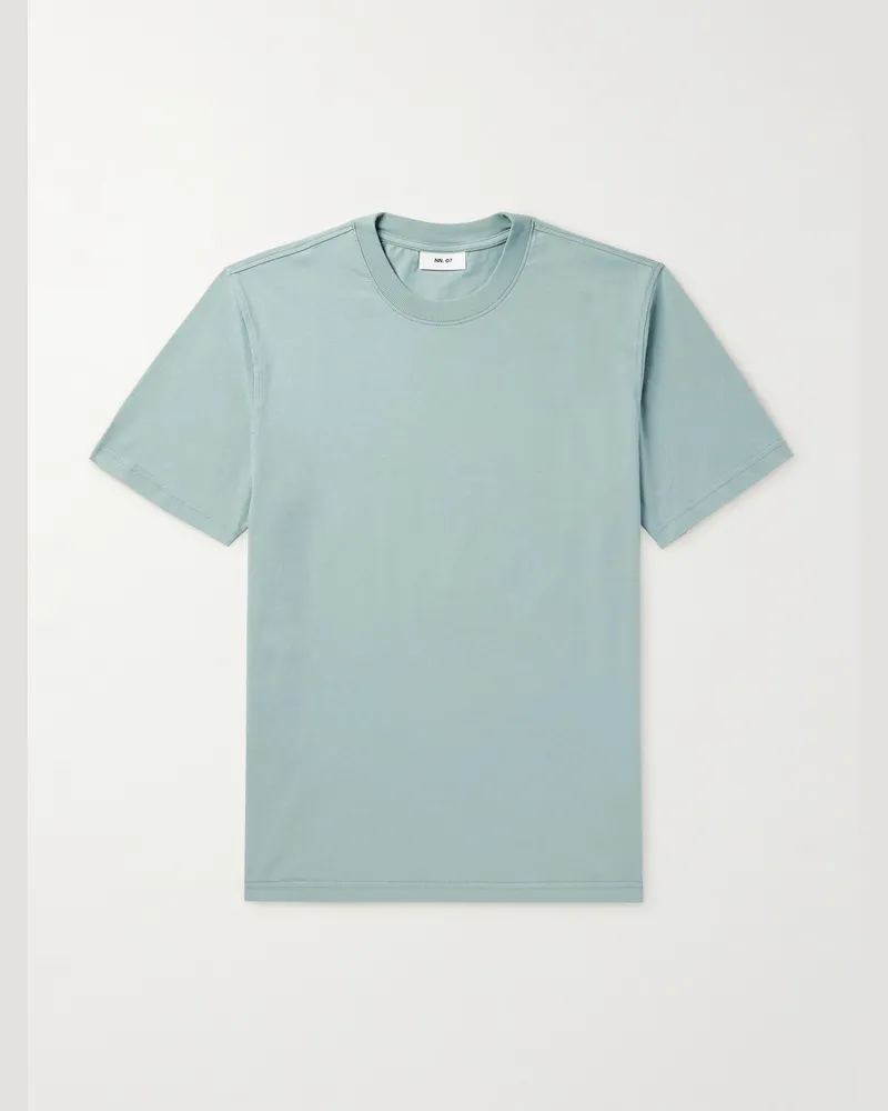 NN 07 Adam 3209 T-Shirt aus Pima-Baumwoll-Jersey Blau