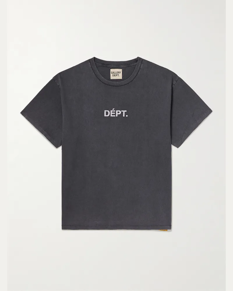 GALLERY DEPT. Logo-Print Cotton-Jersey T-Shirt Black