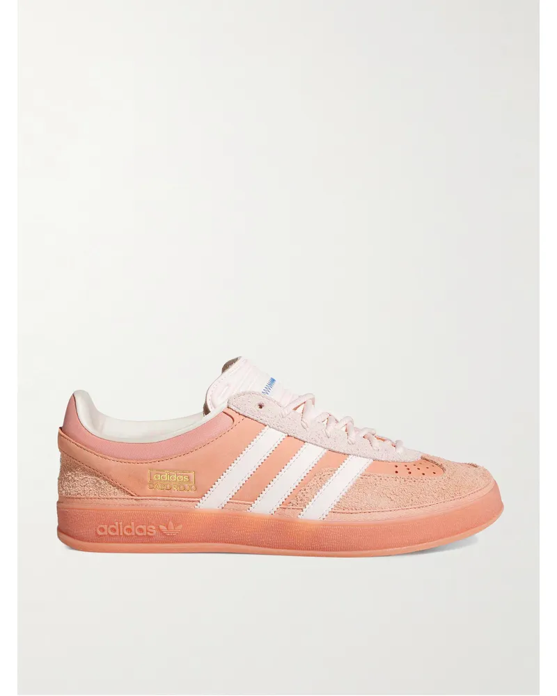 adidas Bad Bunny Gazelle Indoor Sneakers aus Nubukleder mit Besatz aus Mesh, Leder und Veloursleder Pink