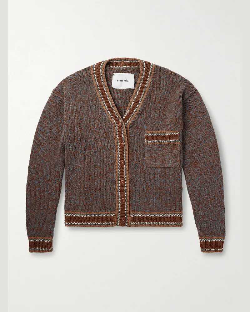 STORY mfg. Cardigan aus Biobaumwolle Braun