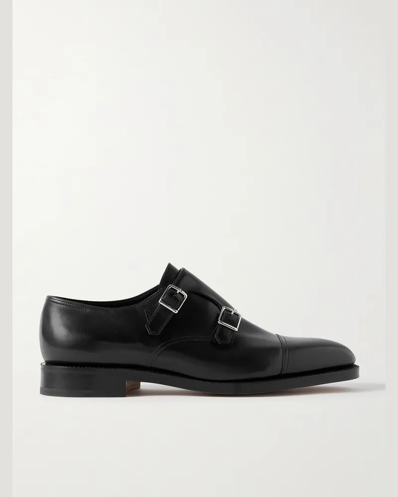 John Lobb William Leather Monk-Strap Shoes Black