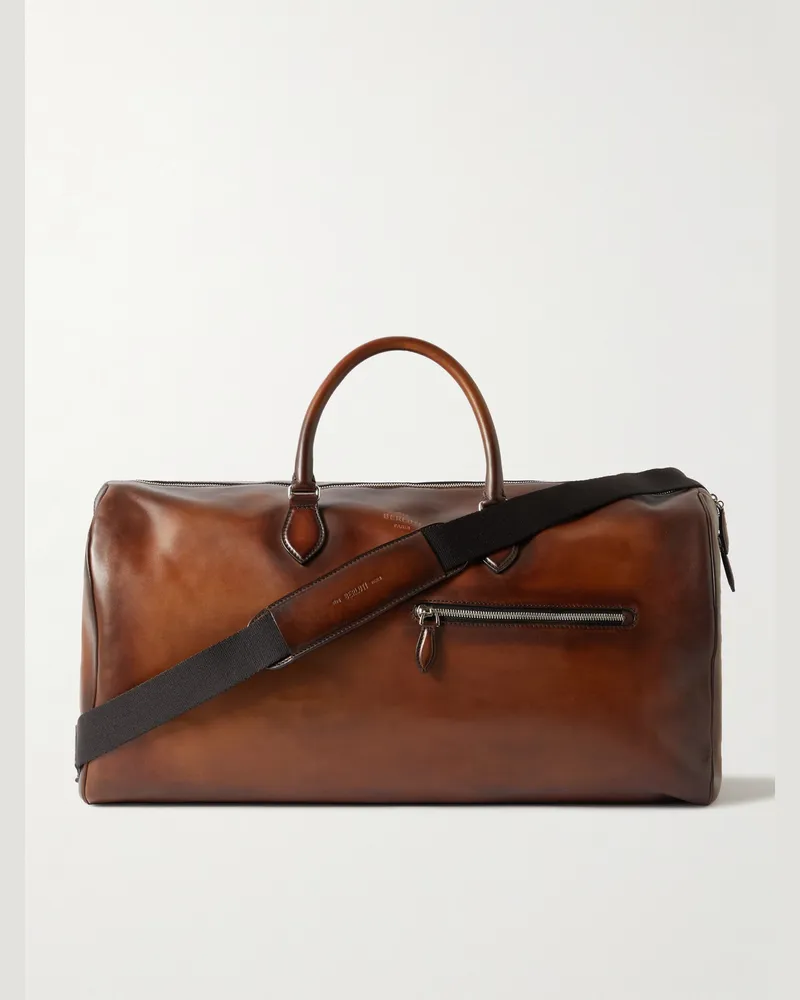 Berluti Venezia Leather Duffle Bag Brown